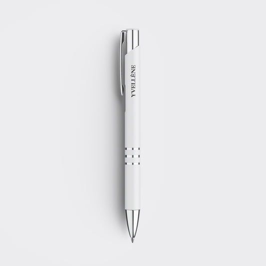 YVELLÈNE Signature Retractable Ballpoint Pen White