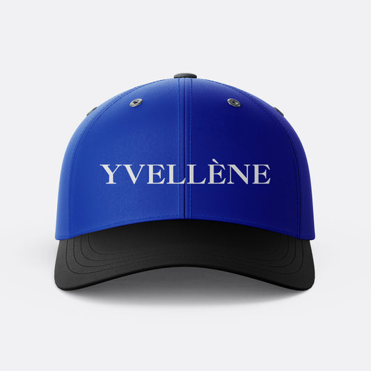 YVELLÈNE Signature Cotton Baseball Cap Blue Black