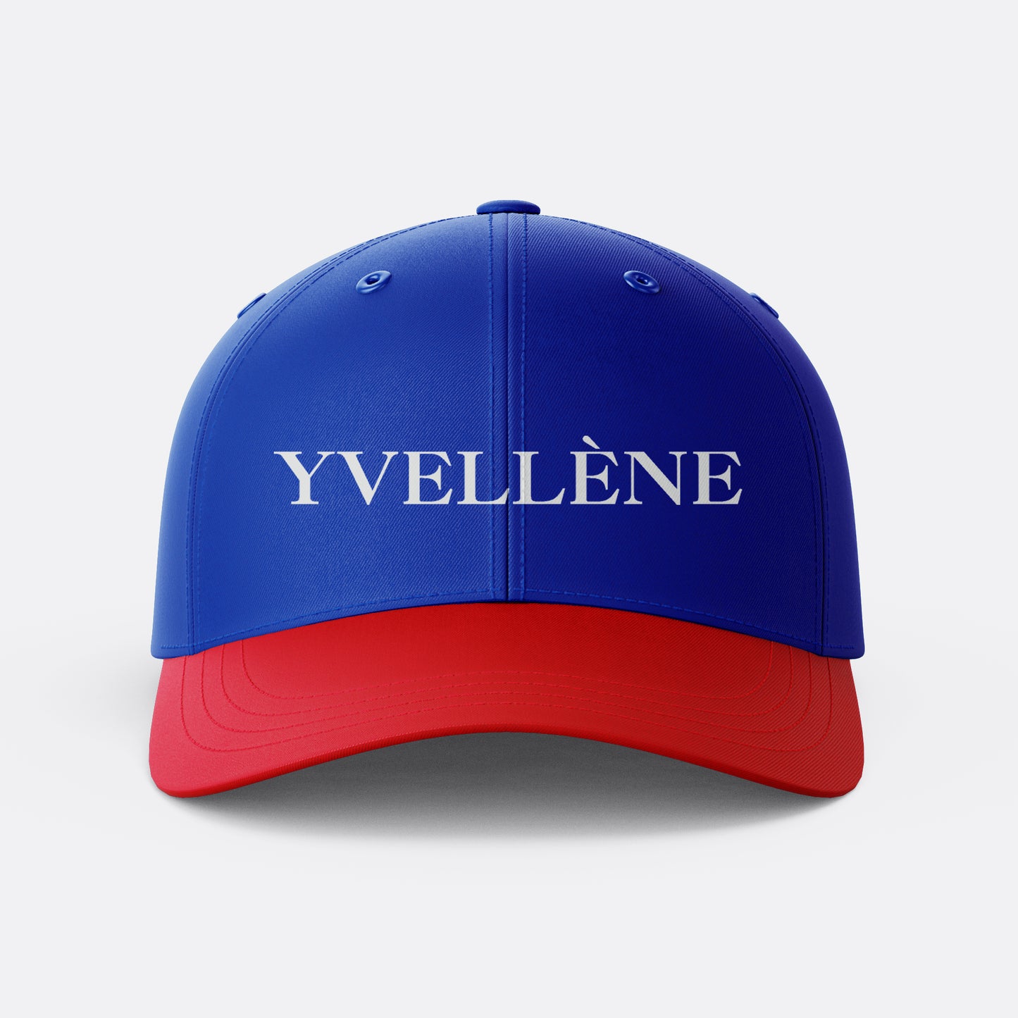 YVELLÈNE Signature Cotton Baseball Cap Blue Red