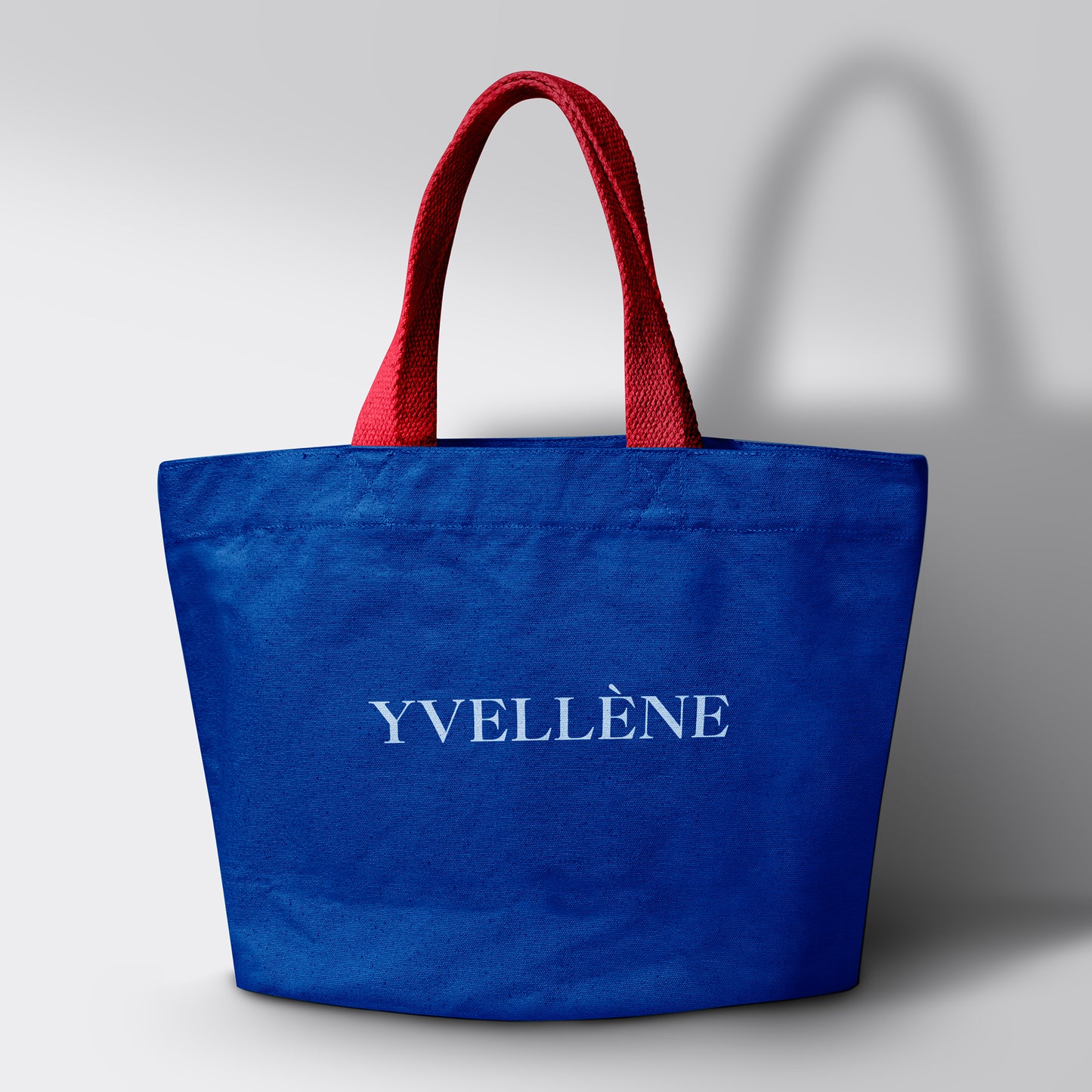 YVELLÈNE Women's Canvas Tote Bag Blue