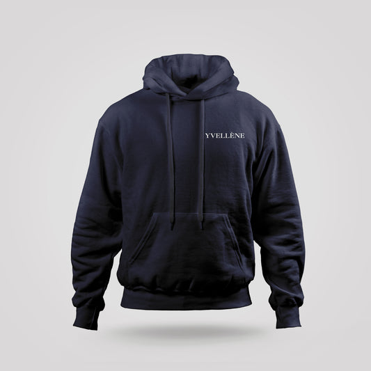 YVELLÈNE Oversized Hoodie Dark Blue