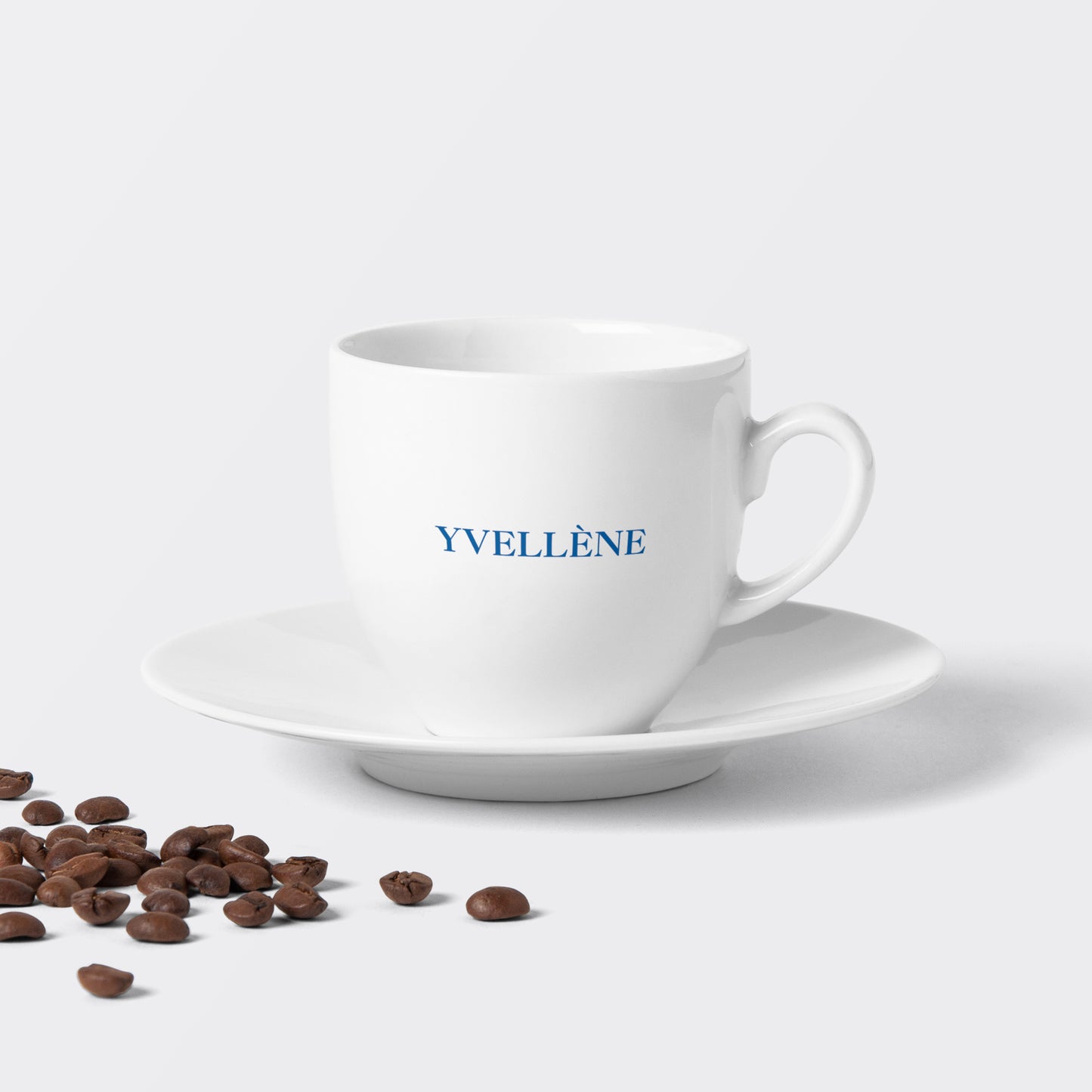 YVELLÈNE Love-in-Blue Series Coffee Cup and Saucer