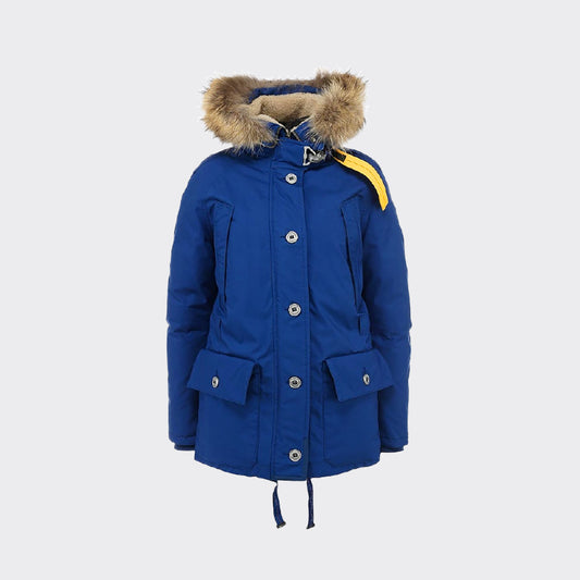 Women's Mid-length Straight Parka with Fur-Hood Down Jacket