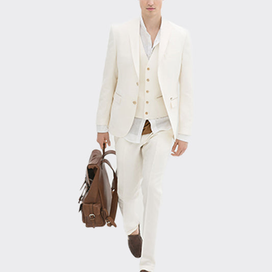 Men's Suit Casual White